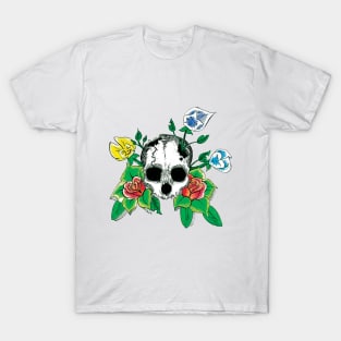 Alice in wonderland skull T-Shirt